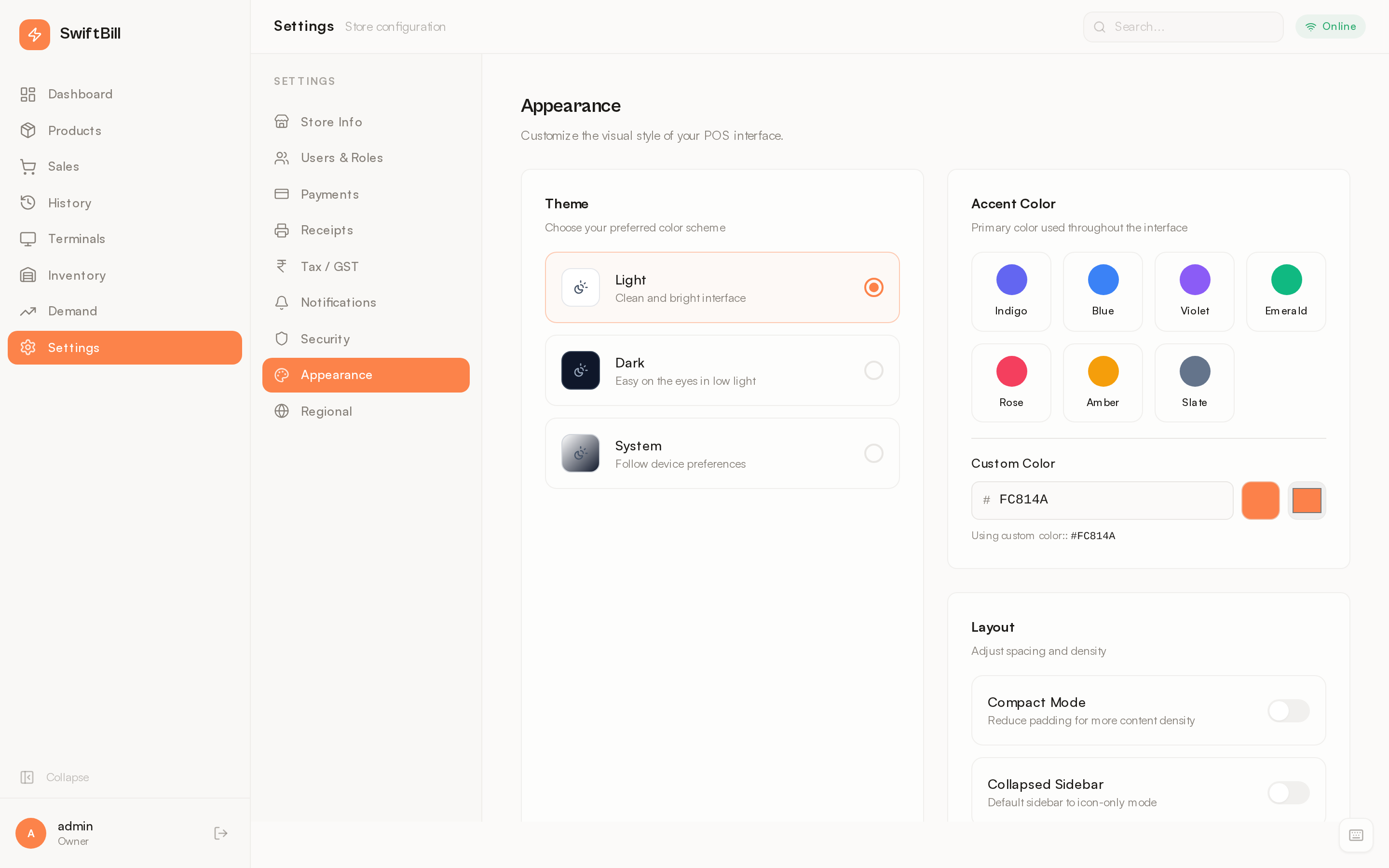 Appearance customization